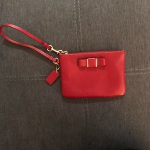Red Coach Wristlet